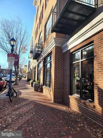 a view of a building with a patio