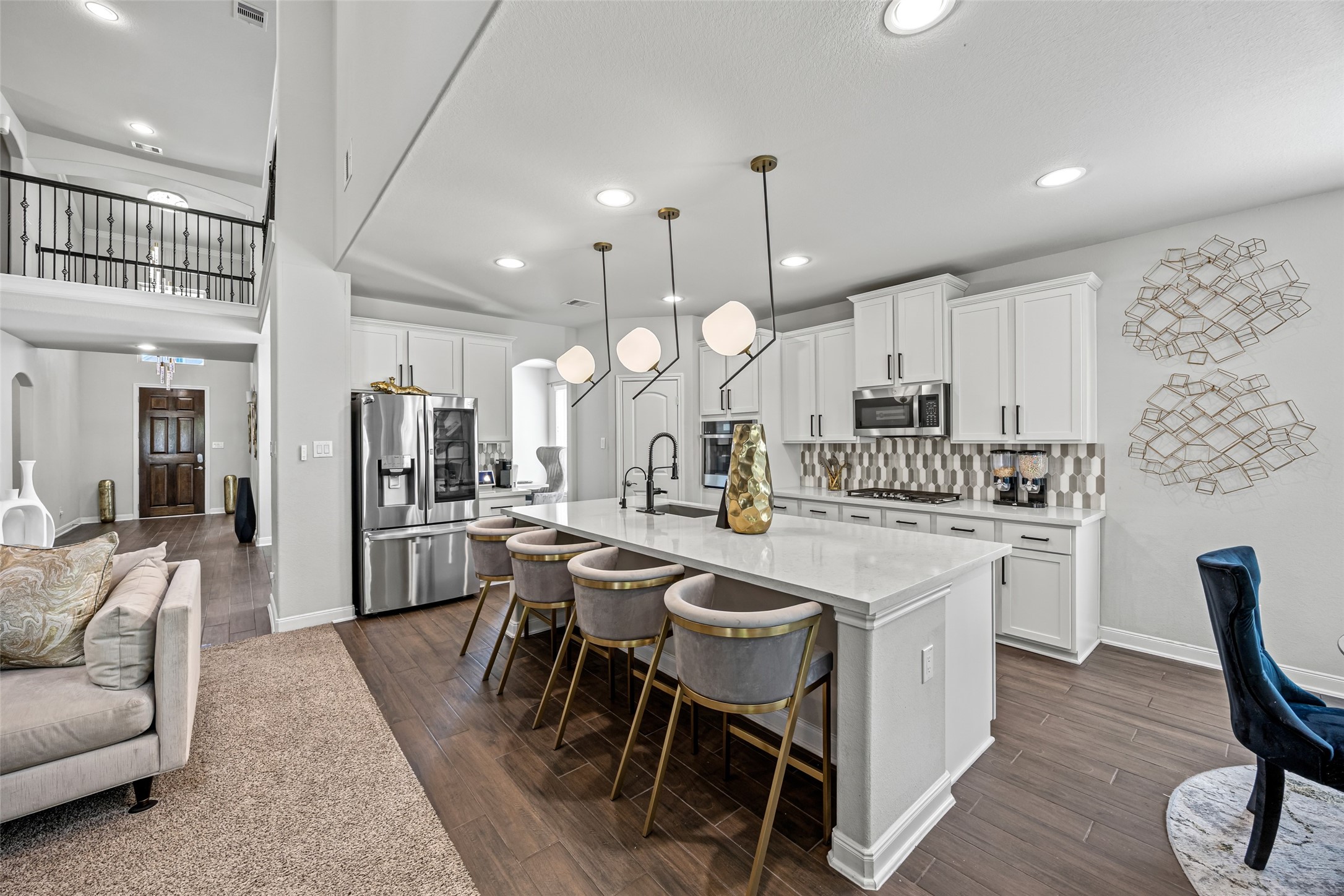 2823 Skerne Forest Drive Spring, TX 77373 - Photo 16 of 43 a large kitchen with a table and chairs