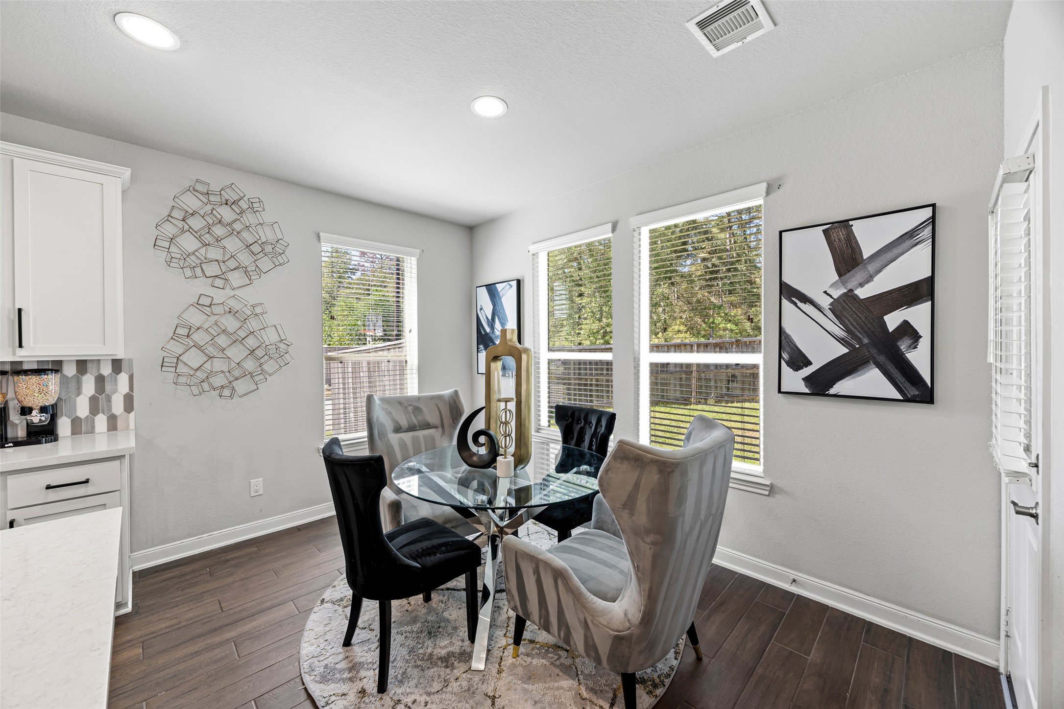 2823 Skerne Forest Drive Spring, TX 77373 - Photo 20 of 43 a dining room with furniture and wooden floor