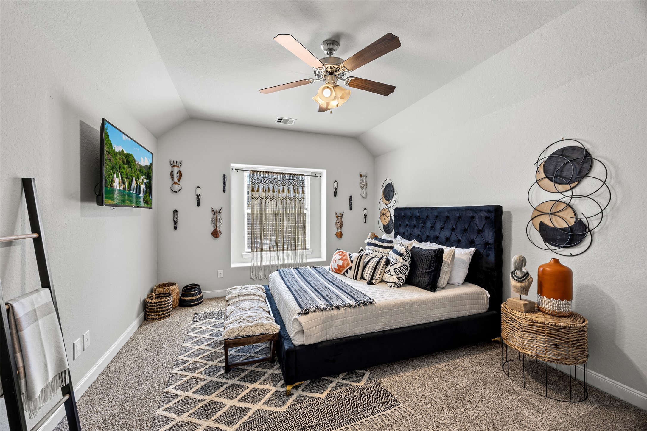 2823 Skerne Forest Drive Spring, TX 77373 - Photo 34 of 43 a bedroom with furniture and a window