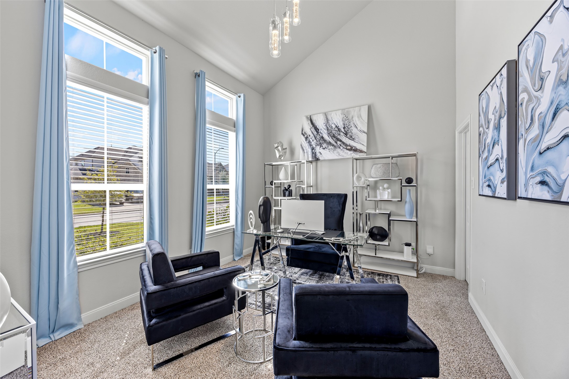 2823 Skerne Forest Drive Spring, TX 77373 - Photo 7 of 43 a living room with furniture a piano and a flat screen tv