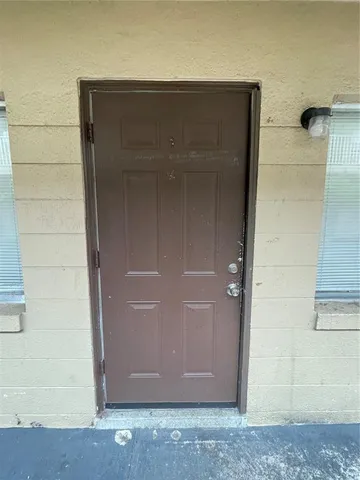a view of front door