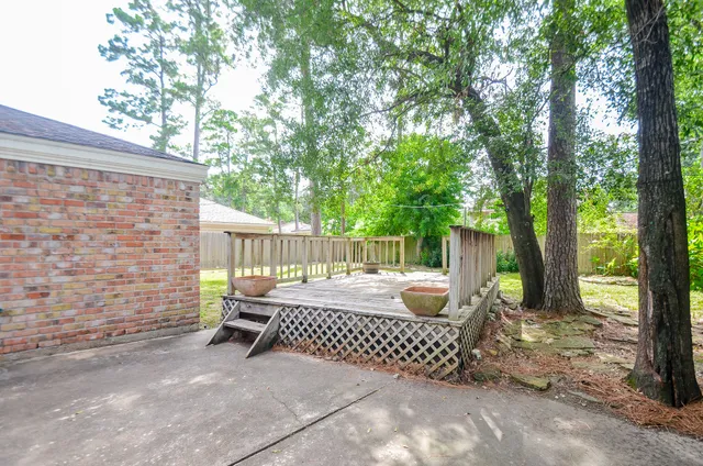 a front view of a house with patio