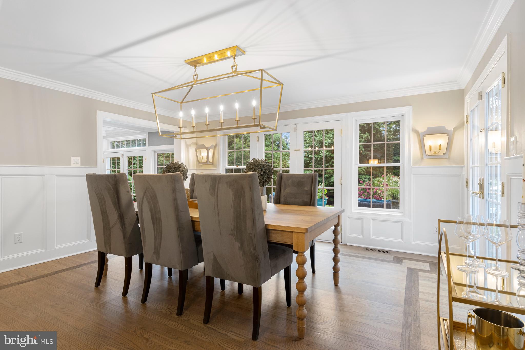 2 Private Way Wayne, PA 19087 - Photo 15 of 61 Large dining room with custom lighting