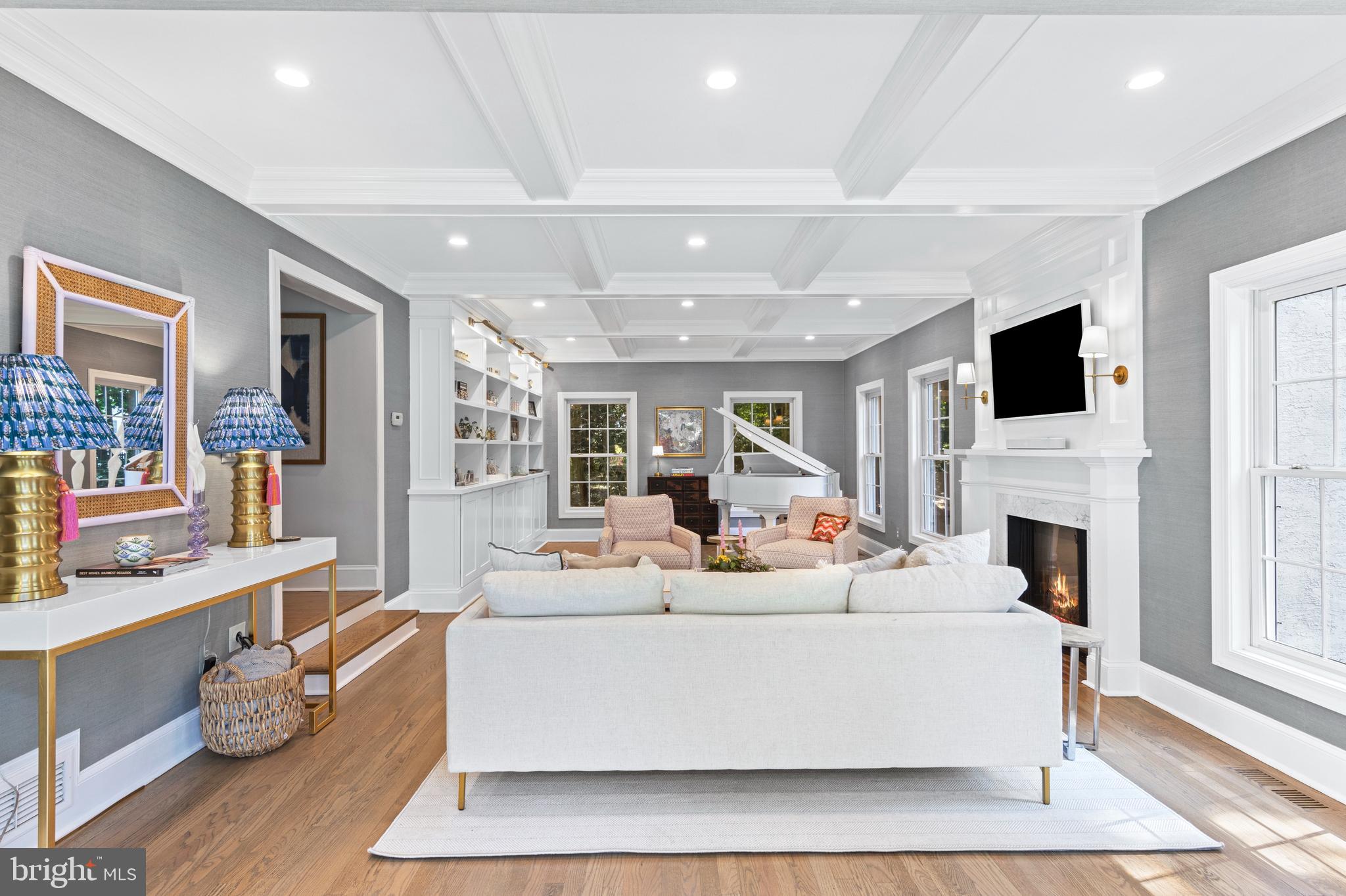 2 Private Way Wayne, PA 19087 - Photo 21 of 61 coffered ceilings and built in