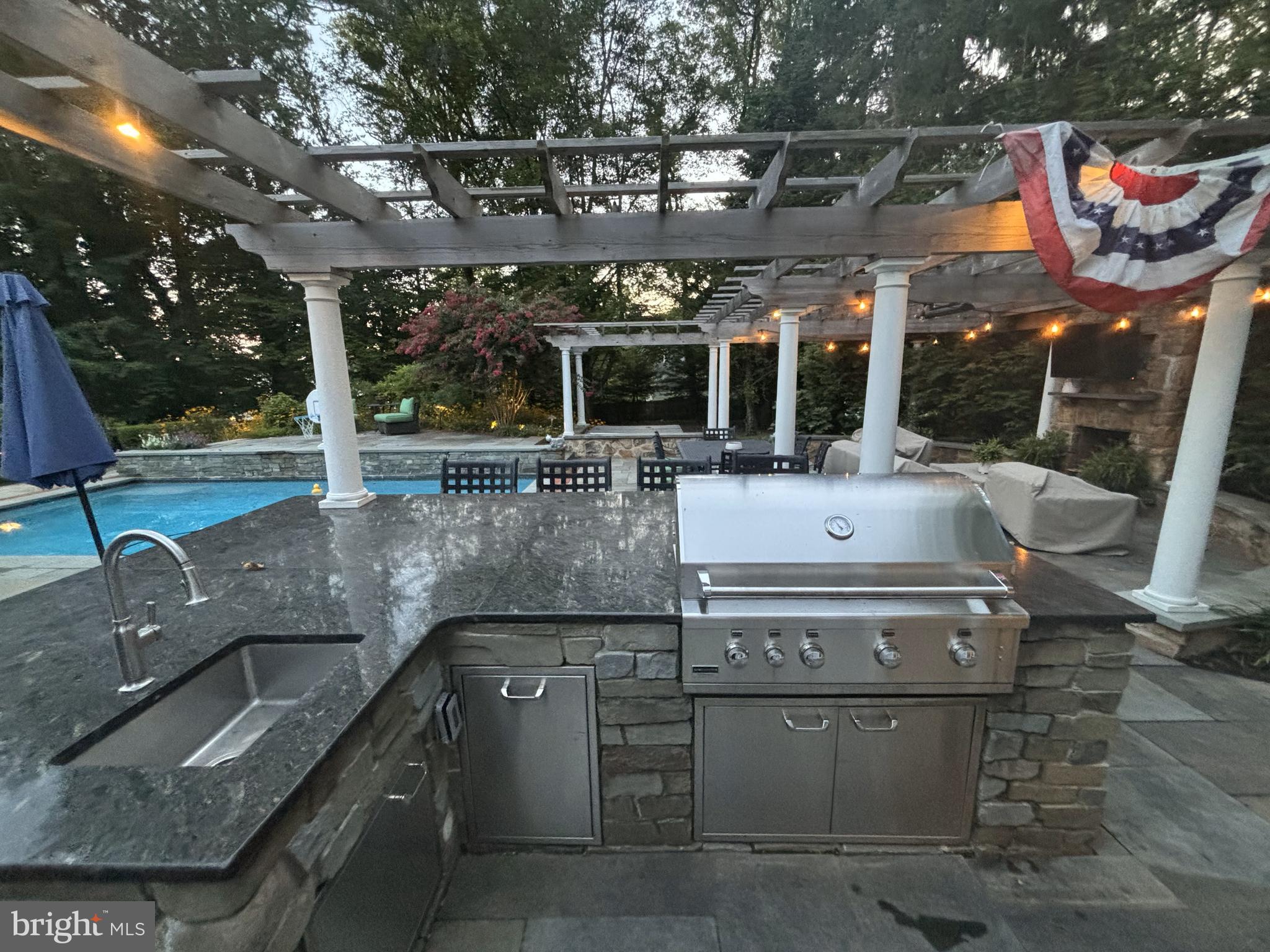 2 Private Way Wayne, PA 19087 - Photo 45 of 61 Outdoor kitchen with built in bbq and sink
