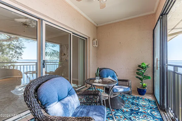 a view of an outdoor space with seating area