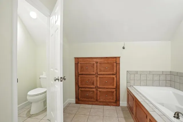 a view of a lake with a big yard