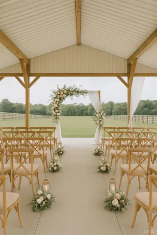 a house view with a garden space
