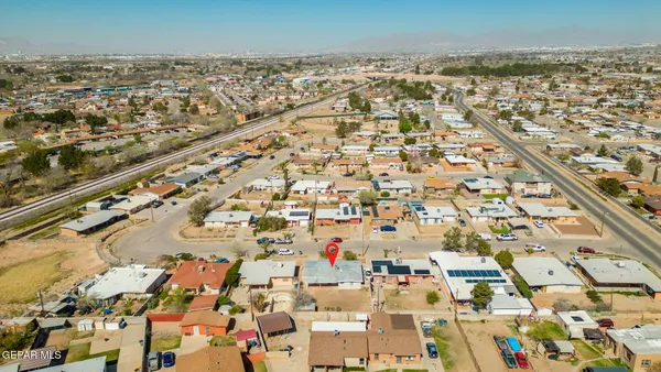 an aerial view of a city