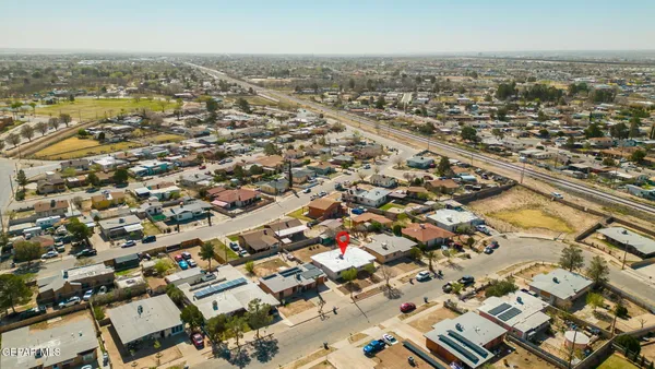 an aerial view of a city