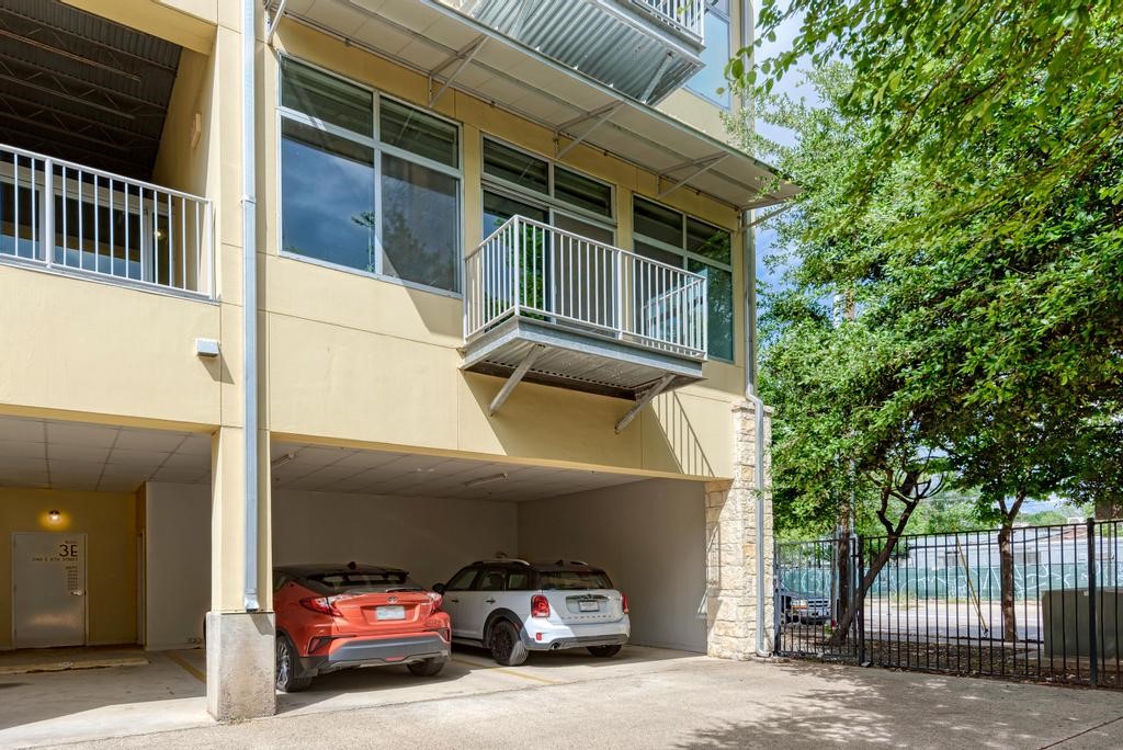 2401 East 6th Street, Unit 3046 Austin, TX 78702 - Photo 30 of 35 View of unit balcony from enclosed parking area