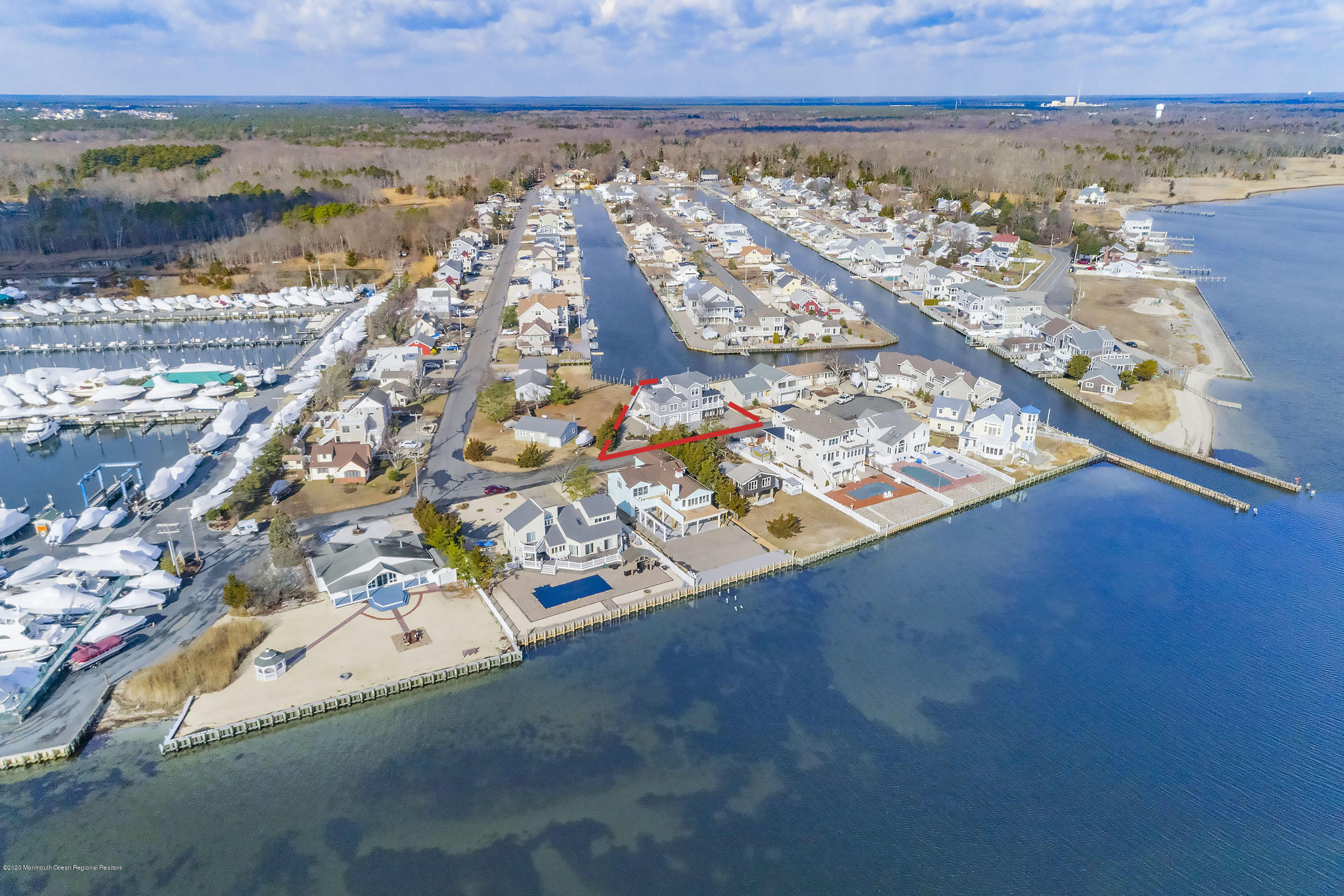 11 Point Road Waretown, NJ 08758 - Photo 51 of 54 Aerial Front Left Lines