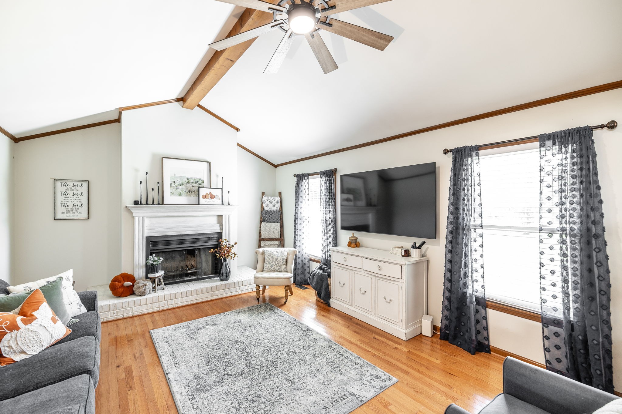 2714 Morgan Road Joelton, TN 37080 - Photo 27 of 78 a living room with furniture and a fireplace