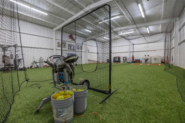a view of a yard with an outdoor space