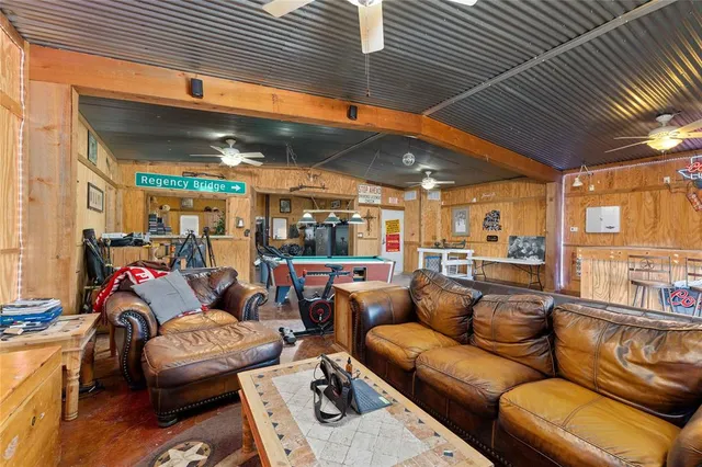 a outdoor living space with patio furniture