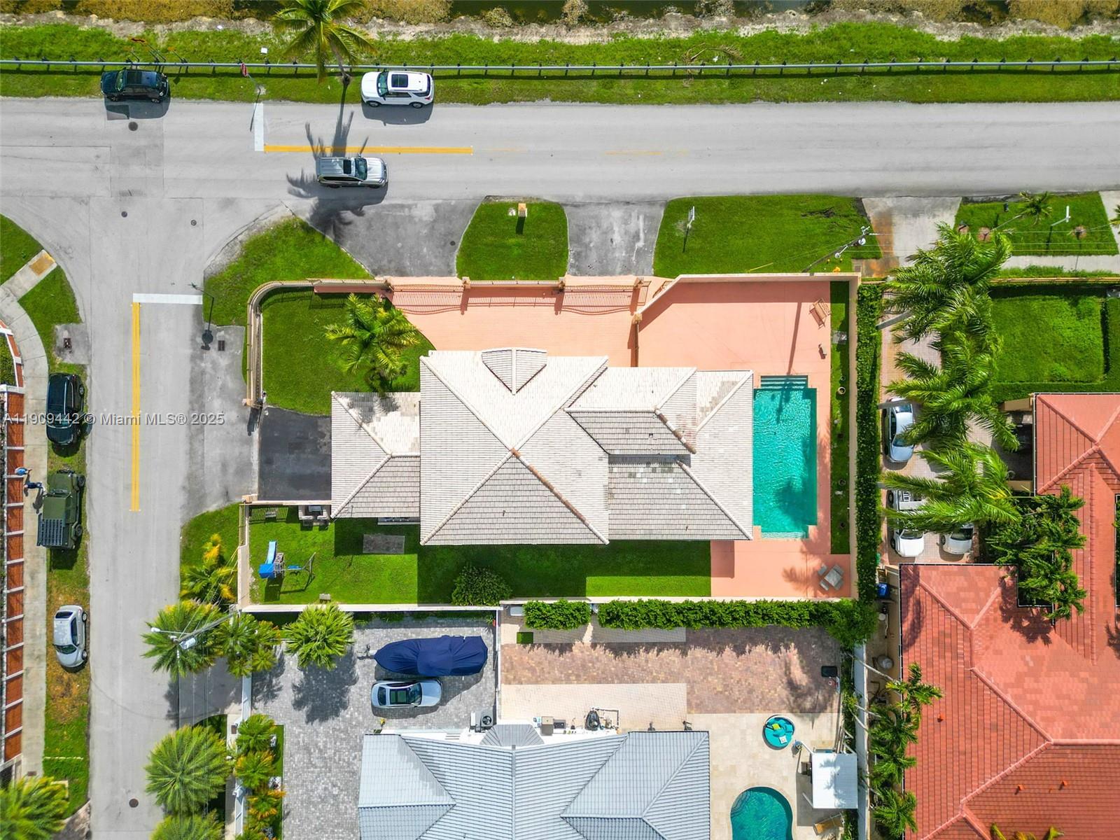 3200 Southwest 132nd Avenue Miami, FL 33175 - Photo 55 of 55 an aerial view of a house with a garden and a yard