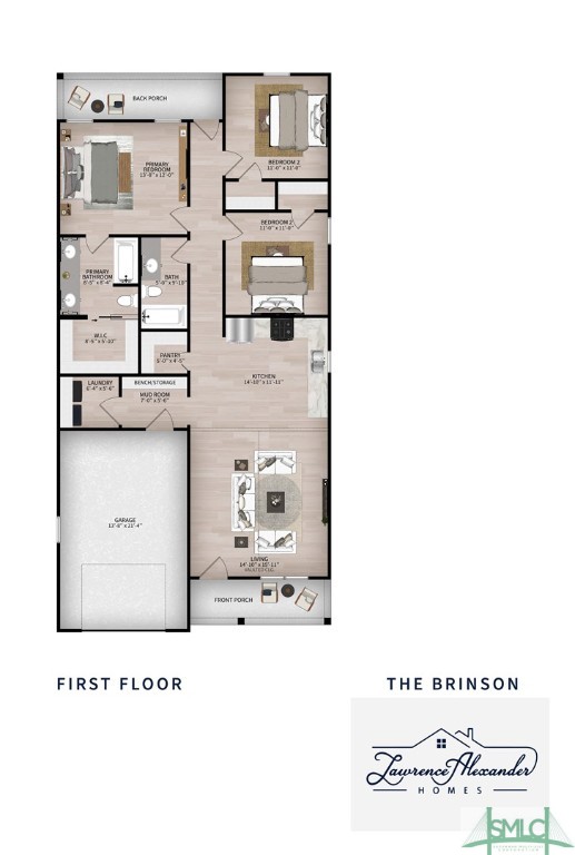 1908 Goshen Road Rincon, GA 31326 - Photo 27 of 27 Floor plan not actual floor plan layout