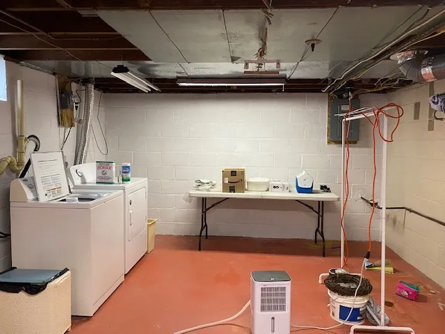 a room with storage and utility