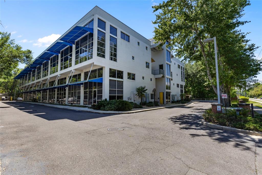 a front view of a building