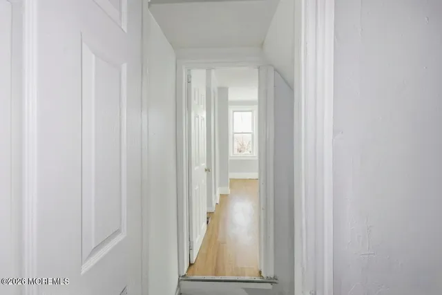 a view of wooden door