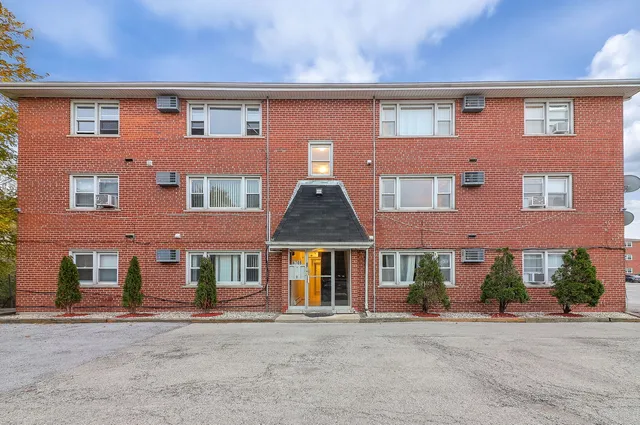 front view of brick house