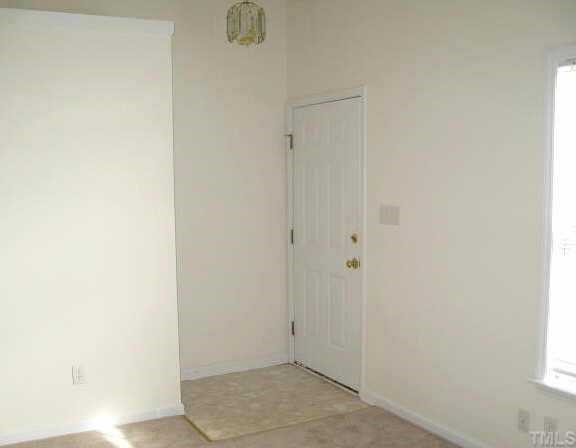 Foyer with nice light fixture