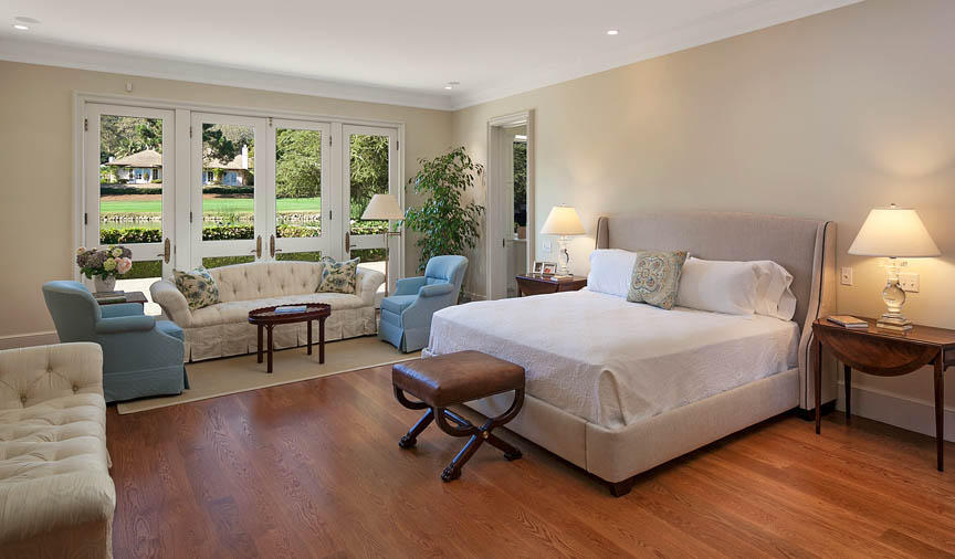 511 Las Fuentes Drive Santa Barbara, CA 93108 - Photo 2 of 11 a bedroom with a bed and large windows