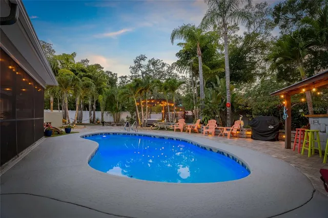 a view of a house with a patio
