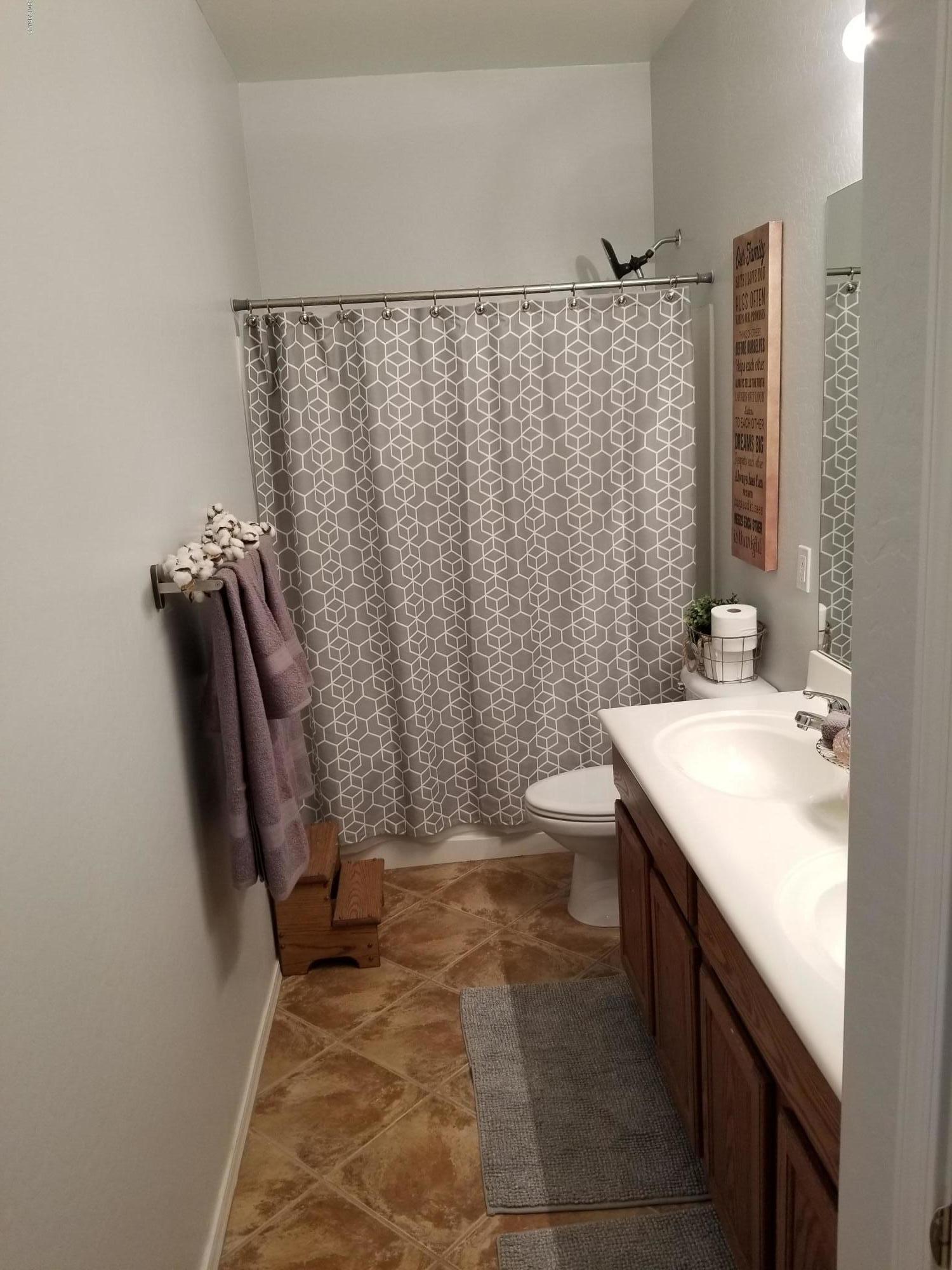 15801 West Redfield Road Surprise, AZ 85379 - Photo 22 of 26 a bathroom with a sink a toilet and shower curtain