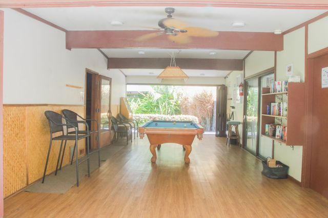 a dining room with furniture and outdoor view