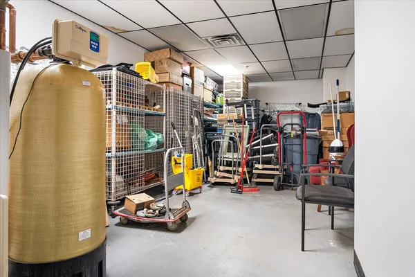 a view of storage and utility room