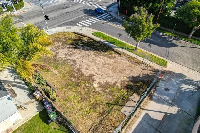 a view of a yard with plants