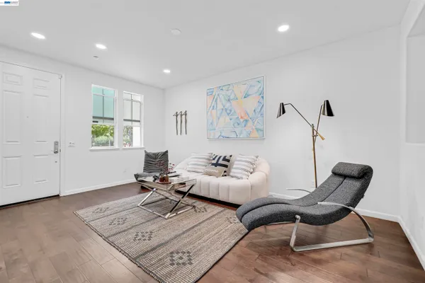 a living room with furniture and a couch