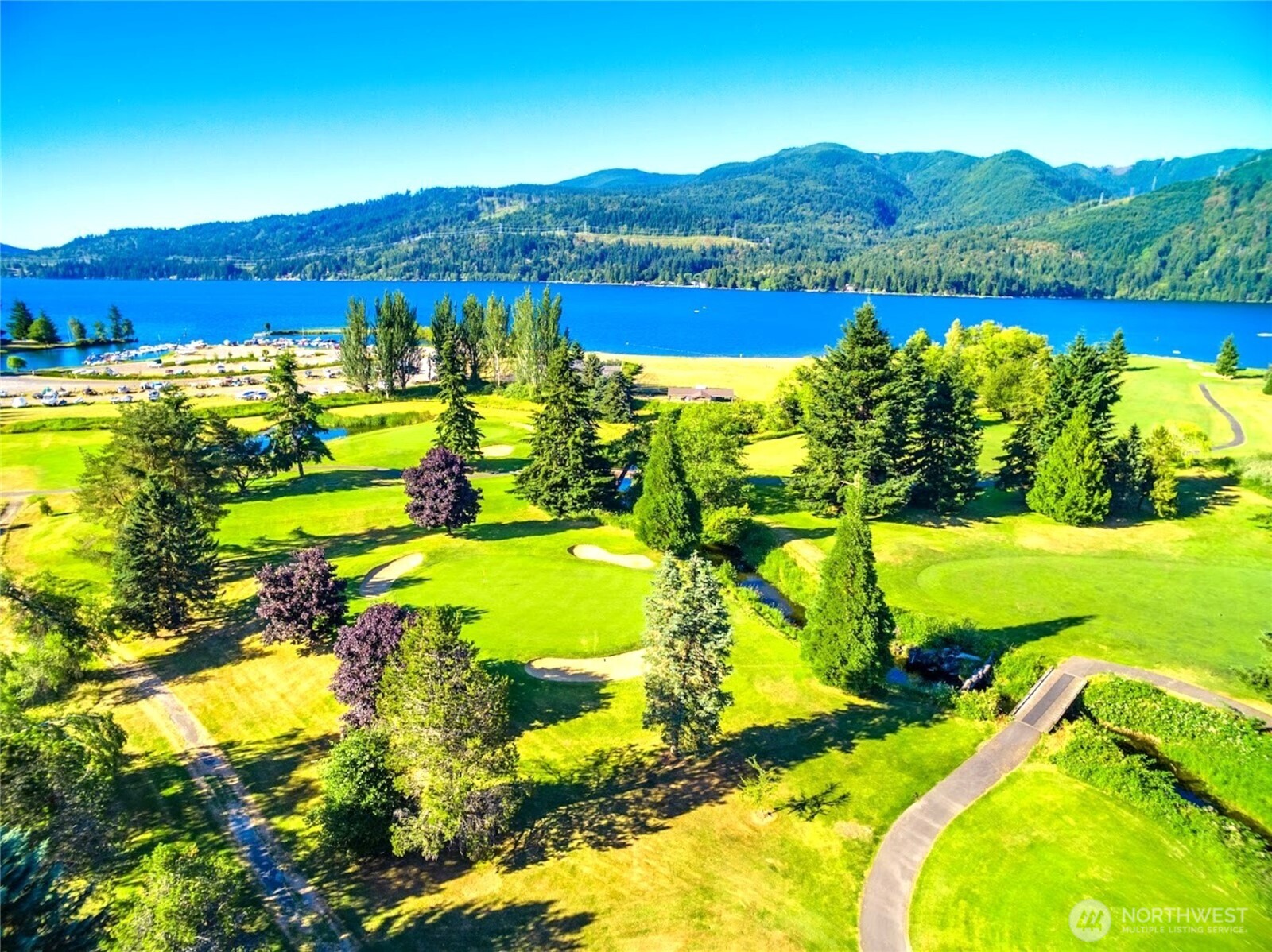 39 Stable Lane Bellingham, WA 98229 - Photo 5 of 13 a view of a lake with a mountain in the background