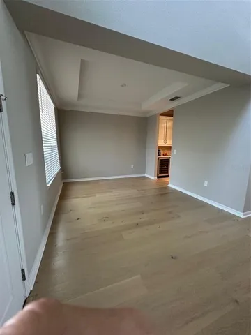 an empty room with a window