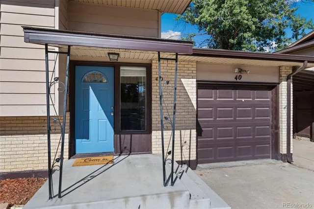 a view of front door of house