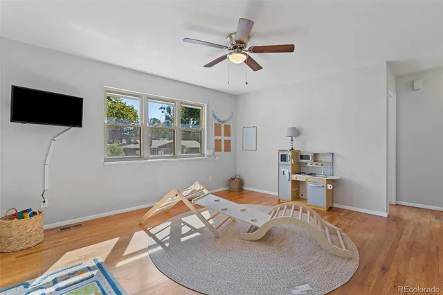 a workspace with furniture and window