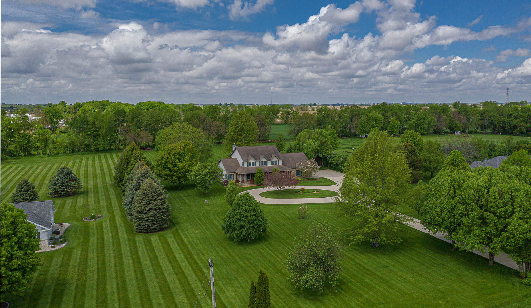 1901 Wildcat Road Dixon, IL 61021 - Photo 43 of 49 a aerial view of a house with a yard