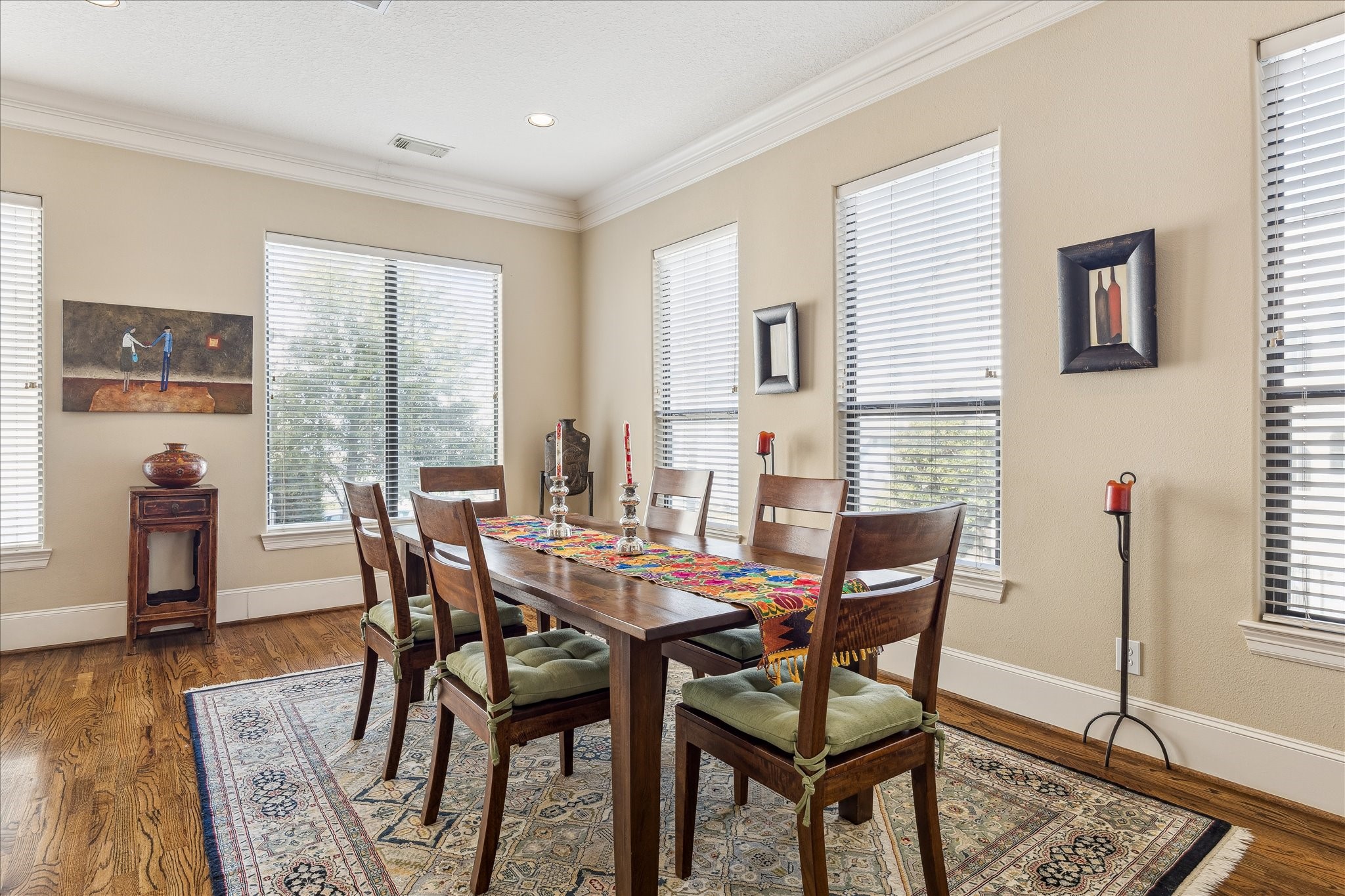 6311 Hamman Street, Unit A Houston, TX 77007 - Photo 8 of 30 a view of a dining room with furniture and wooden floor