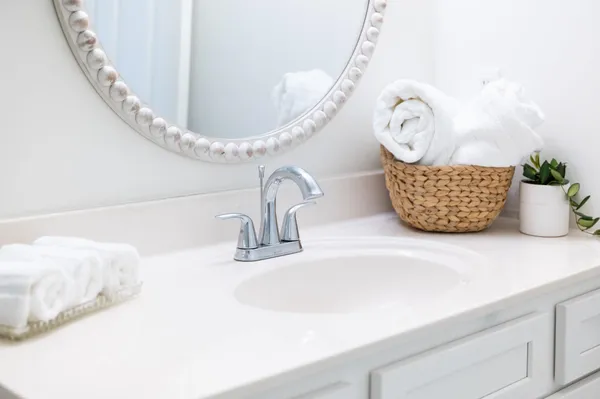 a view of room and racks on the wall