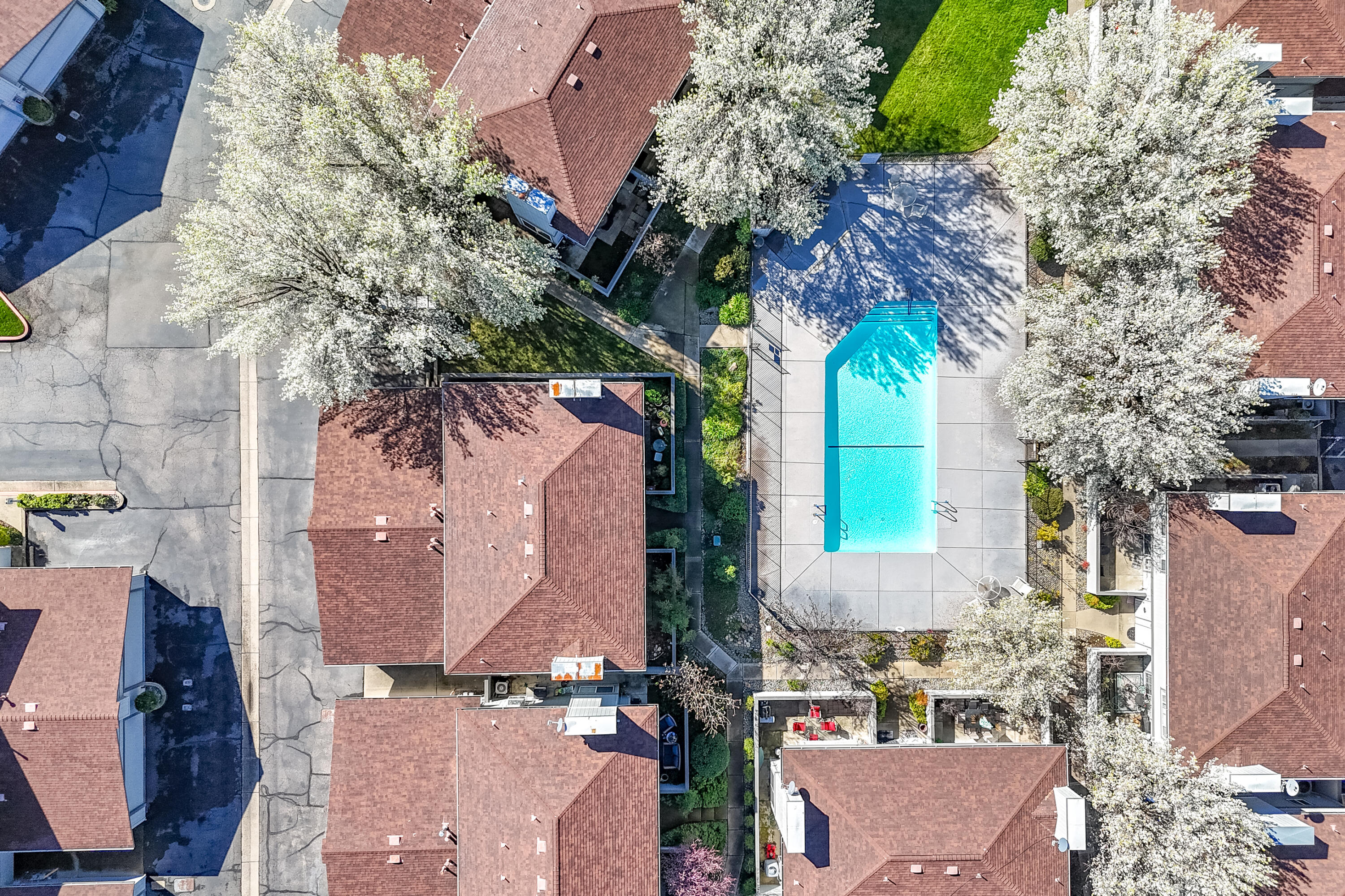 200 Ridgetop Drive, Unit 19 Redding, CA 96003 - Photo 52 of 53 an aerial view of a house with a yard and trees
