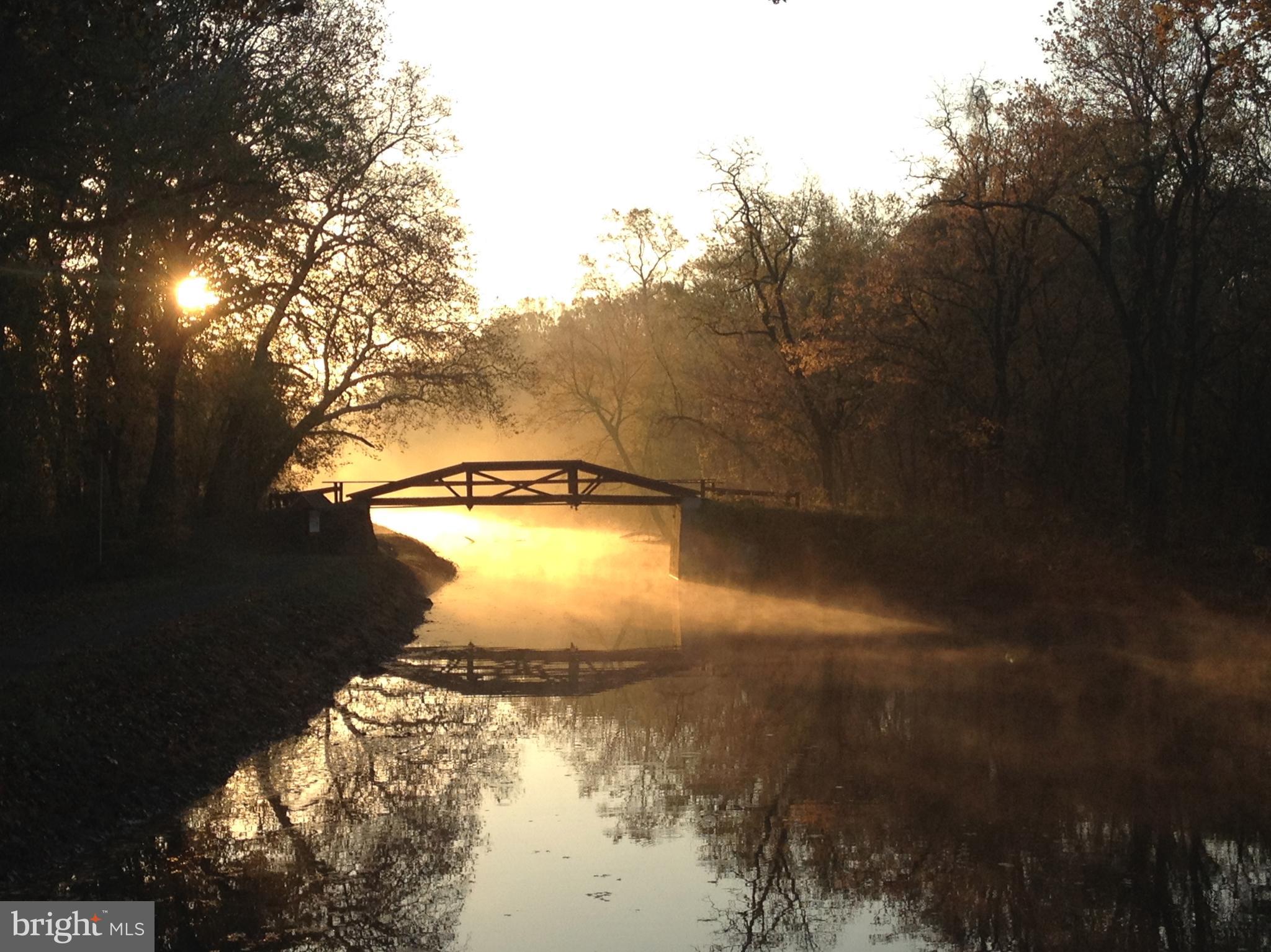 1584 River Road New Hope, PA 18938 - Photo 56 of 60 Towpath Access Bridge at Sunset