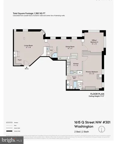 $899,000 | 1615 Q Street Northwest, Unit 301/303, Washington, DC 20009
