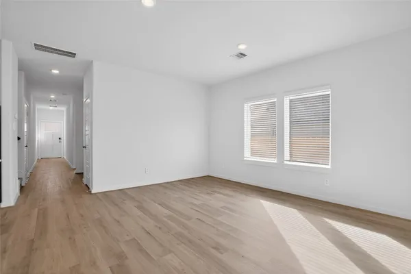 an empty room with a window