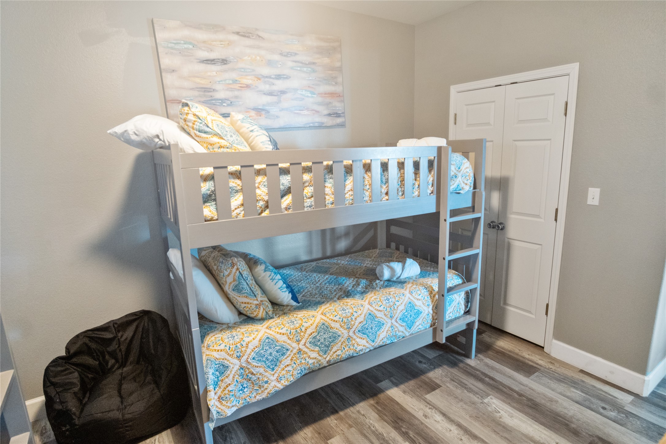 2296 Martinique Crystal Beach, TX 77650 - Photo 32 of 49 a bedroom with a bed and a window