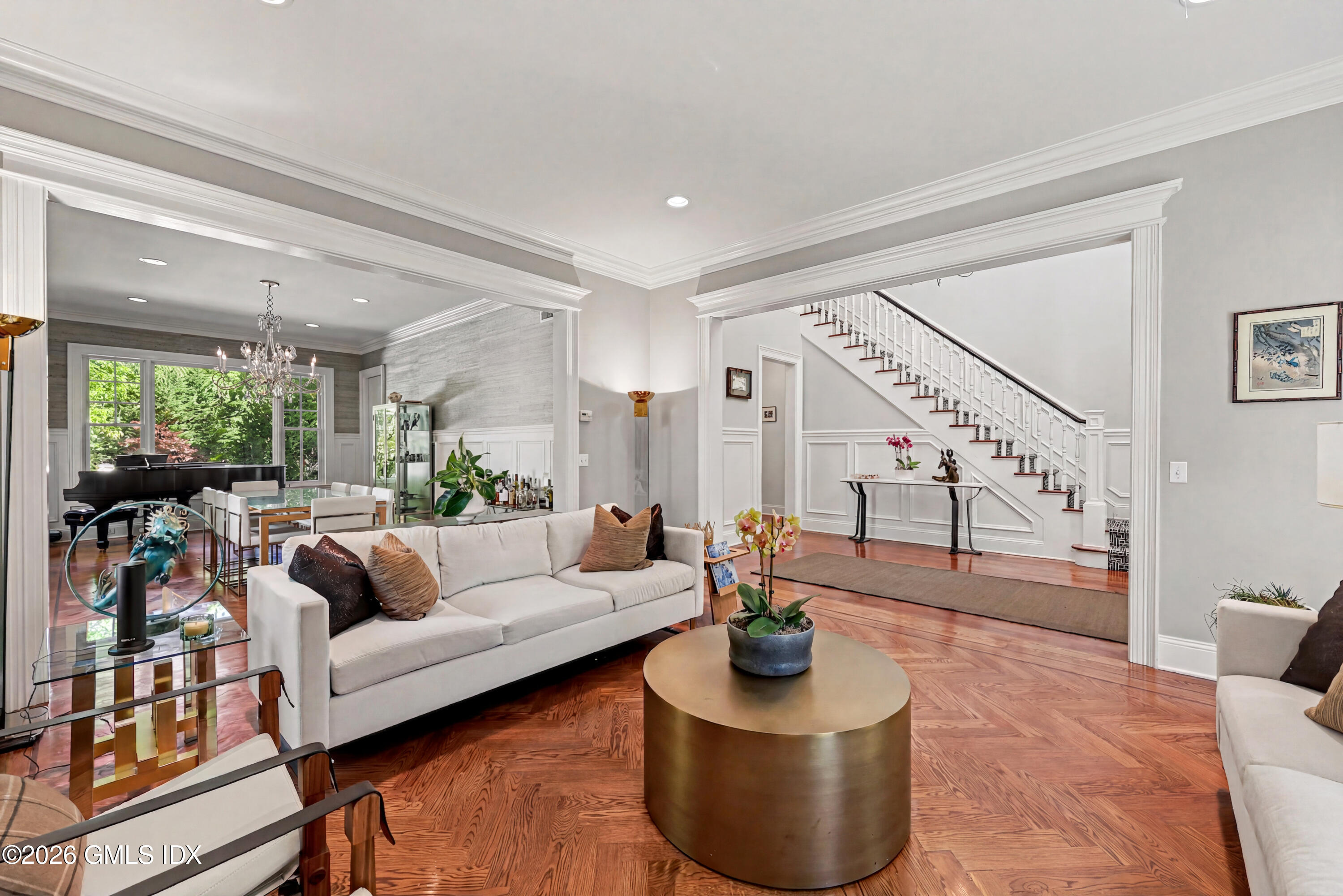 26 Circle Drive Greenwich, CT 06830 - Photo 5 of 29 Living Room Opens to Dining