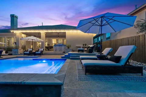 an aerial view of multiple house