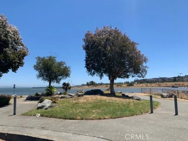 a view of a lake with houses