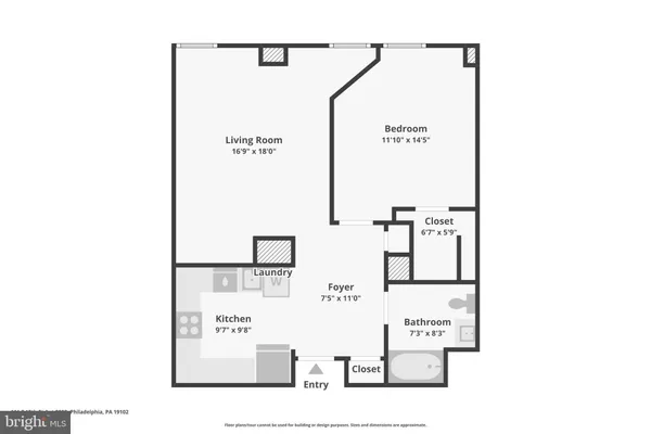 $259,900 | 111 South 15th Street, Unit 2008, Philadelphia, PA 19102
